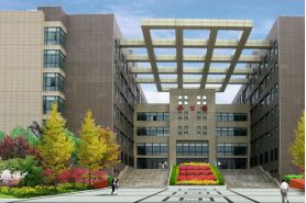 The administrative building of the new campus of Henan University of Industry